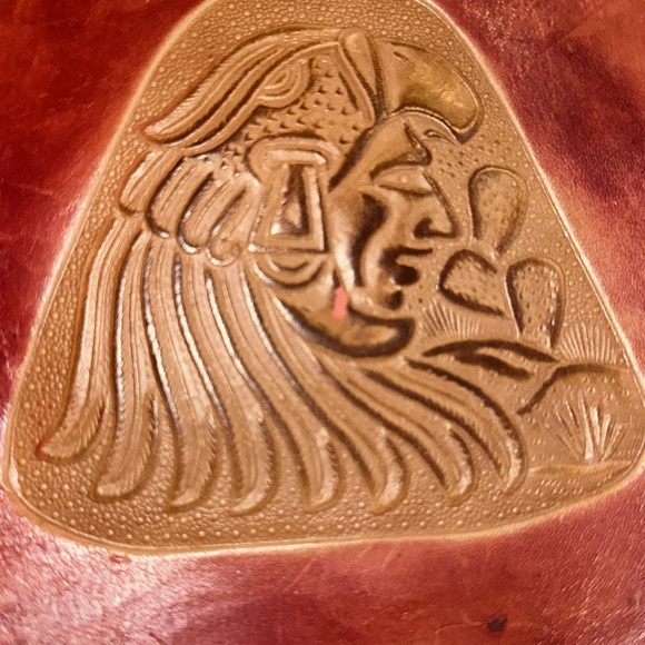 Handcrafted Leather Crossbody Bag handmade in Mexico purse - Picture 5 of 7